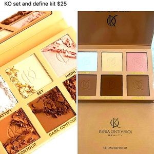 Kenia Ontiveros Set and Define kit, face pallet.